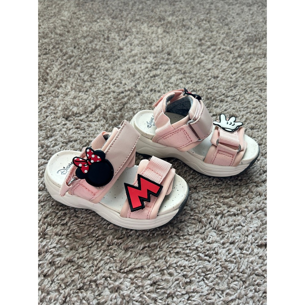 Disney Zara I Pink Minnie Mouse Sandals I Size 5 I Character Embellishments